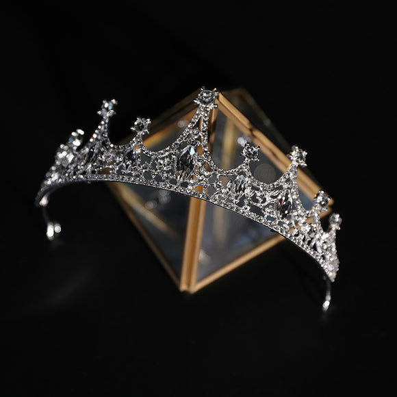Corona Nupcial Barroca con Perlas y Cristales - Joyería para Novia