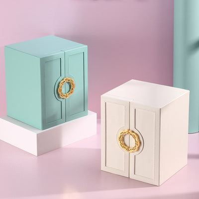 Organizador de Cosméticos y Joyas Multicapa Estilo Coreano en Cuero - Image 2