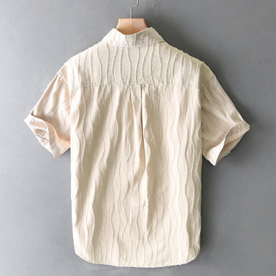 Camisa Casual de Algodón Puro para Hombre - Manga Corta Verano - Image 3