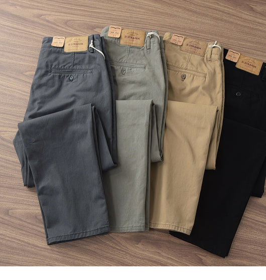 Pantalones Casuales de Algodón Twill para Hombre - Corte Recto y Cómodo - Image 25