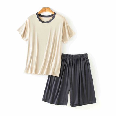 Traje Casual de Verano Modal para Hombre - Cuello Redondo Manga Corta - Image 6