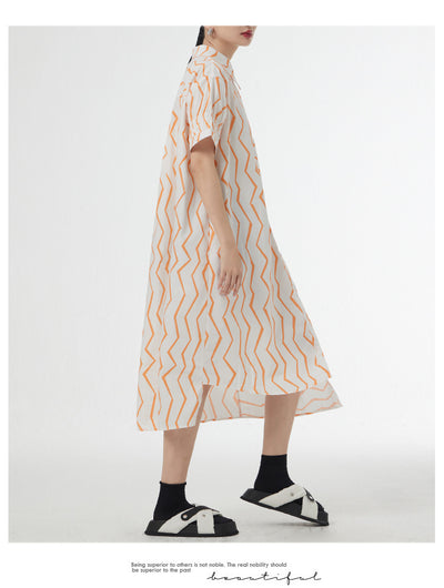 Vestido Camisero Mujer Rayas Francesas Estilo Relajado para Verano - Image 10