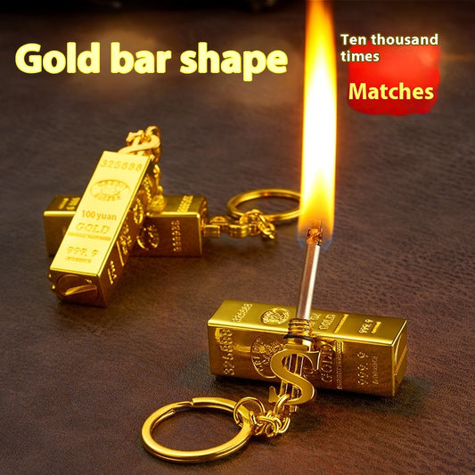 Llavero Multifuncional Gold Bar Pequeño - Metal Resistente Todo en Uno