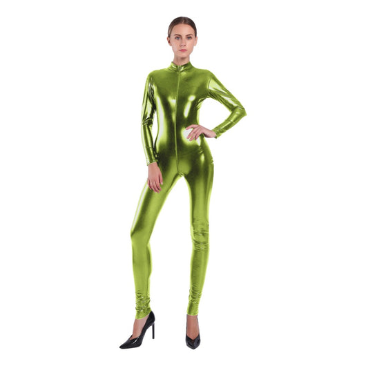 Enterizo de Cuero Sintético Brillante para Mujer - Image 19
