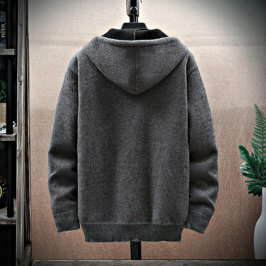 Cardigan Hoodie Acolchado de Terciopelo para Hombre - Image 5