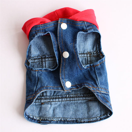 Abrigo Tejido con Capucha para Mascotas - Diseño Denim Primavera - Image 3