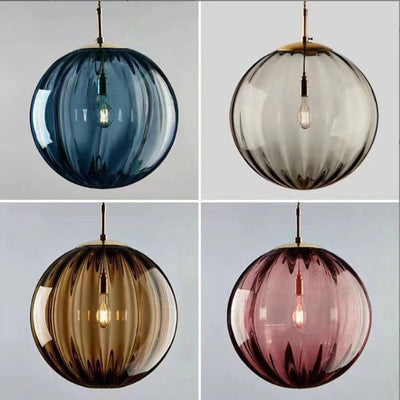 Lámpara de Techo Moderna con Bola de Cristal Ondulado - Image 3