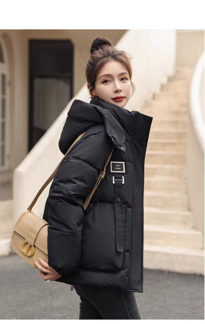 Abrigo Térmico Suelto con Capucha para Mujer - Diseño Chic y Aislante - Image 12