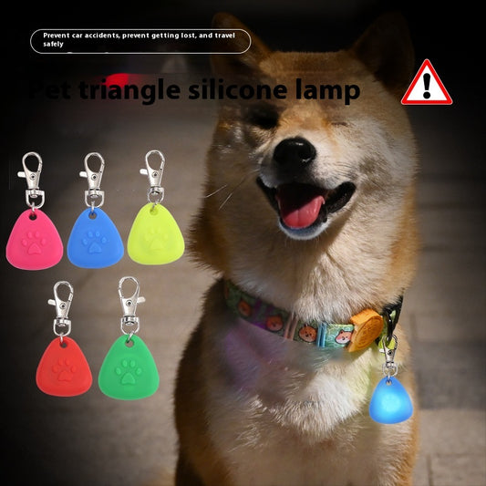 Colgante Luminoso Triangular de Silicona para Mascotas