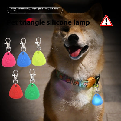 Colgante Luminoso Triangular de Silicona para Mascotas