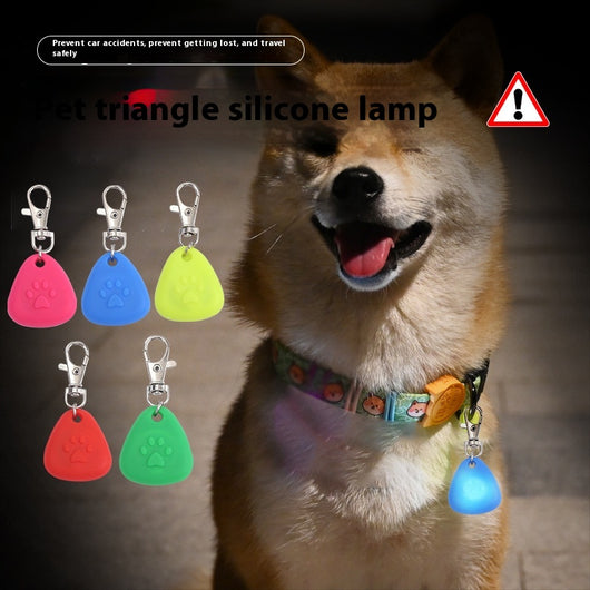 Colgante Luminoso Triangular de Silicona para Mascotas