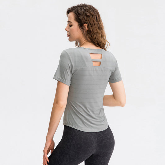 Ropa Yoga Suelta para Mujer con Mangas Cortas - Image 2