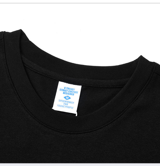 Camiseta Hombre Estilo Retro con Estampado Crack Letter - Image 13