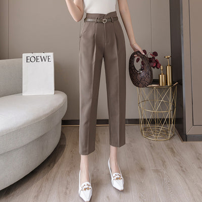 Pantalones Cropped Sueltos de Cintura Alta para Mujer - Image 2
