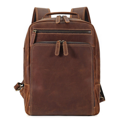 Mochila de Cuero Genuino para Hombre Gran Capacidad Estilo Vintage - Image 6