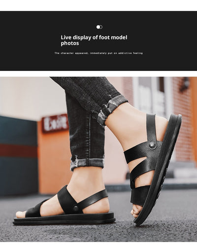 Sandalias de Cuero para Hombre - Versátiles para Conducir y Playa - Image 22