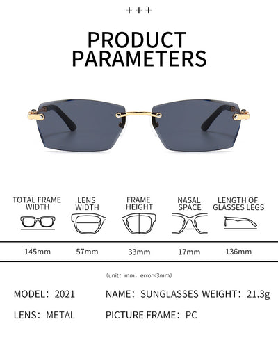 Gafas de Sol Frameless Color Gelatina - Estilo Personalidad - Image 18