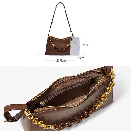 Bolso Bandolera Baguette para Mujer - Casual y Versátil con Cadena - Image 8