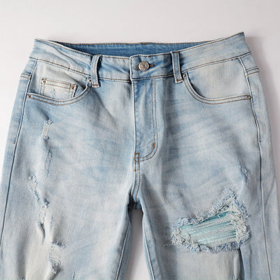 Jeans Skinny Ajustados con Roturas y Tela Elástica para Hombre - Image 5