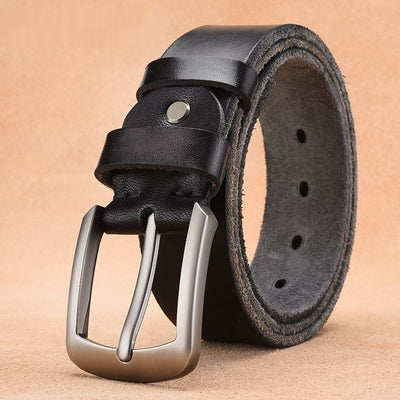 Cinturón de Cuero para Hombre con Hebilla de Pasador