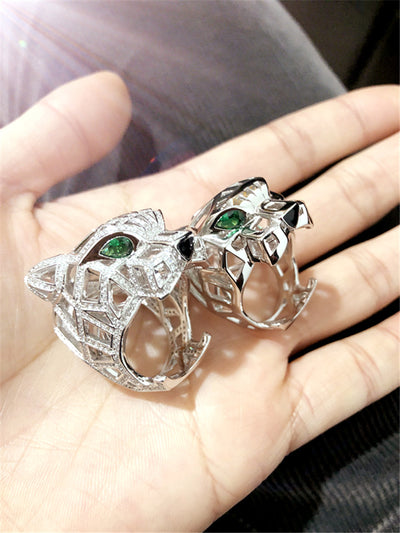 Anillo de Plata con Oro, Esmeraldas y Detalles en Verde - Image 10