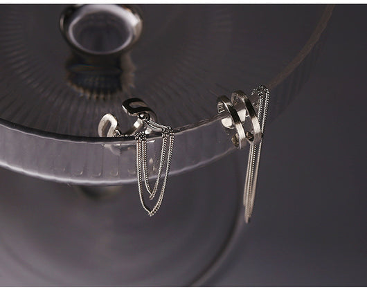 Aretes de Plata Esterlina 925 Doble Capa - Diseño Minimalista Lujo Ligero - Image 11