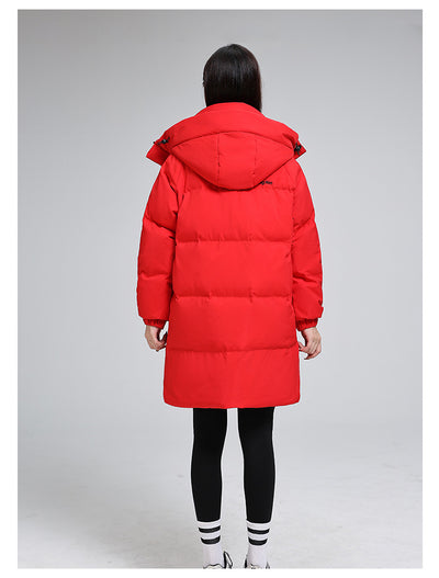 Chaqueta Acolchada Larga para Mujer Talla Grande Suelta y Cálida - Image 17