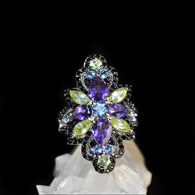 Anillo de Amatista con Incrustación Elegante para Mujer - Image 5