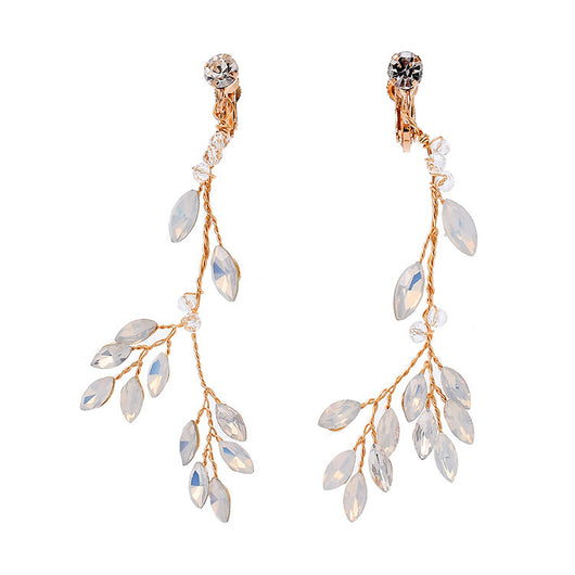 Aretes Colgantes de Cristal Estilo Coreano con Borla - Image 2