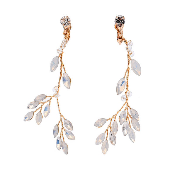 Aretes Colgantes de Cristal Estilo Coreano con Borla