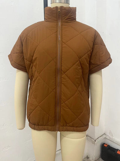 Chaqueta Cálida con Diseño de Diamantes y Bolsillos con Cierre - Image 24
