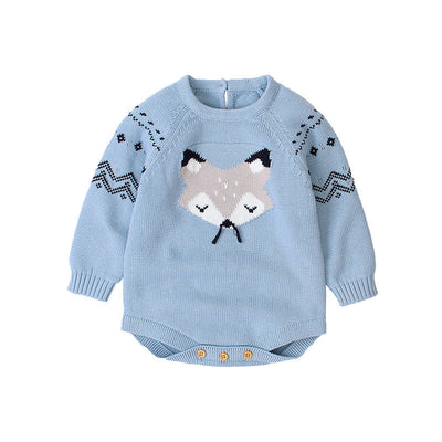 Mameluco Largo de Invierno con Diseño de Zorro - Cuello Triangular - Image 8