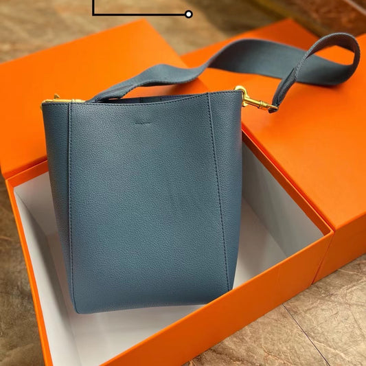 Bolso Bucket Crossbody de Cuero para Mujer