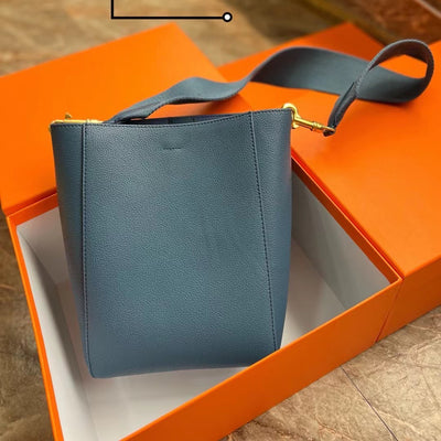 Bolso Bucket Crossbody de Cuero para Mujer