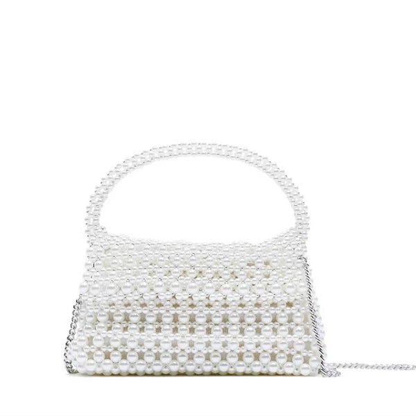 Bolso Tote con Perlas Blancas - Cartera de Hombro y Crossbody - Image 3