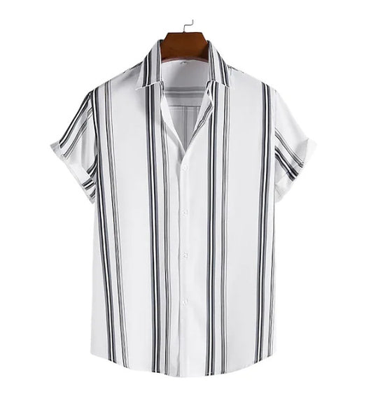 Camisa Casual de Rayas Personalizables para Hombre - Image 8