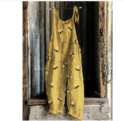 Jumpsuit Retro de Pierna Ancha para Mujer con Estampado Dulce - Image 17