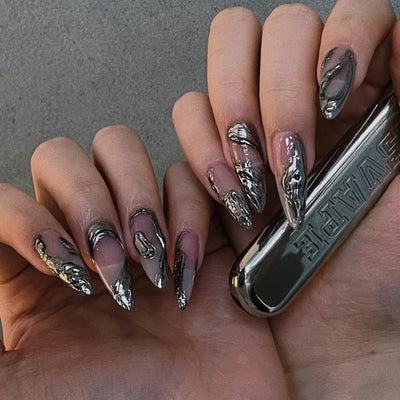 Stickers de Uñas Metal Gótico Irregular Dark Wind