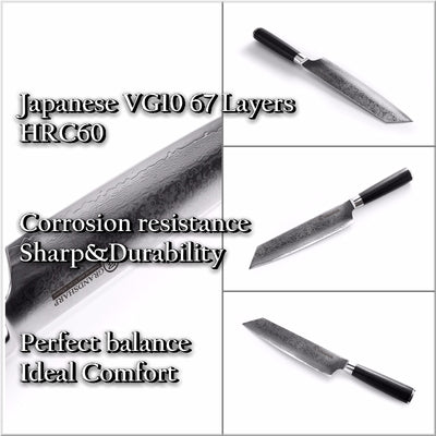 Cuchillo de Cocina Damasco Profesional de Acero de Alta Precisión - Image 3
