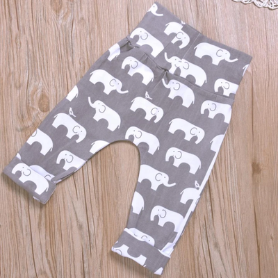 Pantalón Largo de Algodón con Estampado de Elefante y Gorro a Juego - Colección Otoño - Image 8