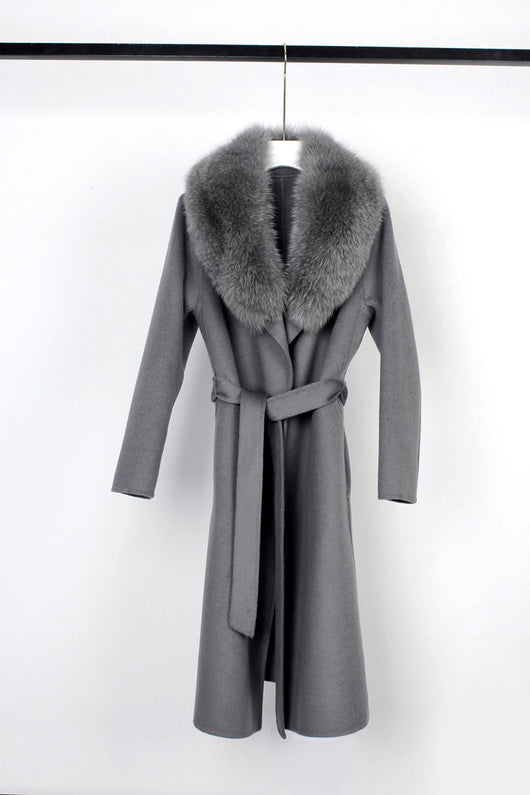 Abrigo de Lana Reversible Doble Faz con Cinturón - Corte Slim Otoño Invierno - Image 24