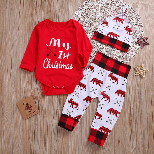 Conjunto de Romper Navideño de Tres Piezas con Letras - Image 9