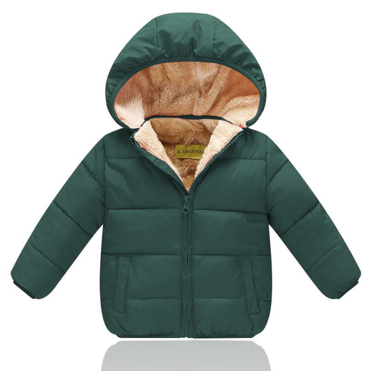 Abrigo Infantil con Capucha de Algodón Grueso y Forro Polar - Image 2