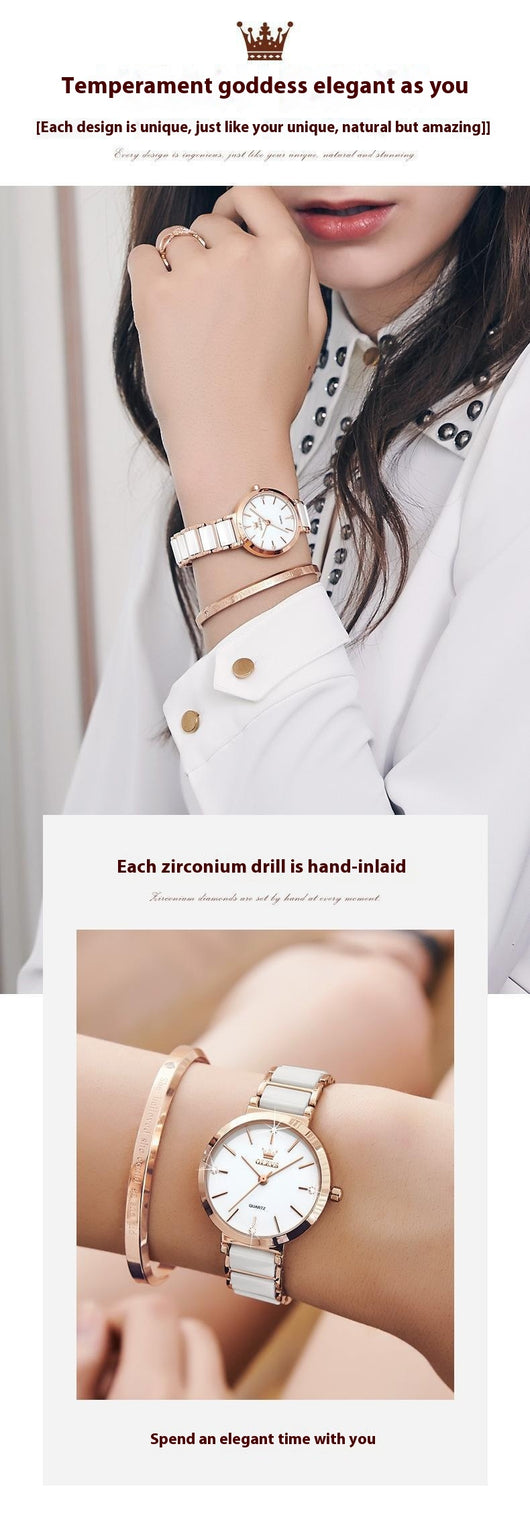 Reloj de Lujo para Mujer con Movimiento de Cuarzo y Resistencia al Agua - Image 11