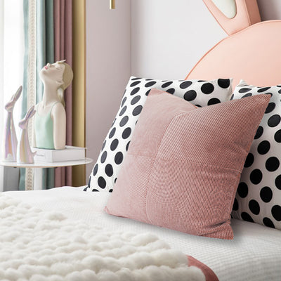 Almohada Decorativa Nordic Rosa Palo con Detalles en Contraste - Image 5