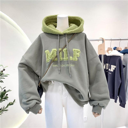 Suéter Hoodie Grueso Antipelusas para Invierno - Corte Holgado y Cómodo