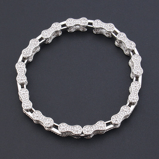 Pulsera Cadena Cubana Hip Hop Circón para Hombre y Mujer - Image 2