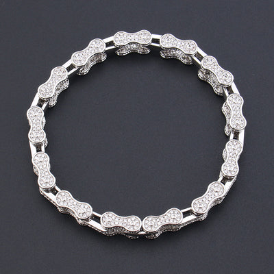 Pulsera Cadena Cubana Hip Hop Circón para Hombre y Mujer - Image 2