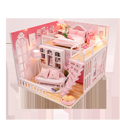 Casita de Felicidad Estable - Casa de Muñecas Miniatura Armada a Mano en Madera - Image 9