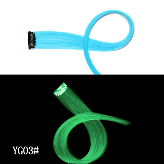 Extensión de Cabello Luminoso con Clip - Mechón Arcoíris 50 CM sin Rastro - Image 27